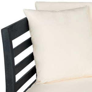 Safavieh MALIBU Day Bed - Modern Outdoor Retreat with Plush All-Weather Cushions for Ultimate Comfort & Style Dark Slate Gray / Beige PAT6725K