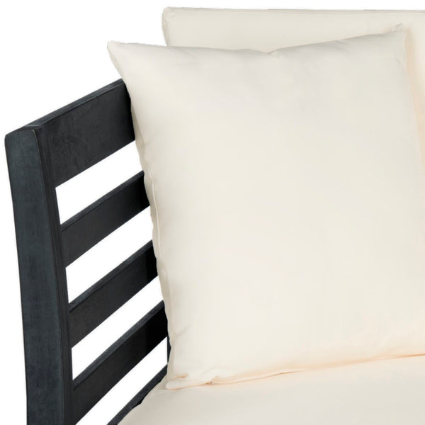 Safavieh MALIBU Day Bed - Modern Outdoor Retreat with Plush All-Weather Cushions for Ultimate Comfort & Style Dark Slate Gray / Beige PAT6725K