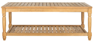 Safavieh OAKLEY Coastal Cottage Coffee Table - Elegant Acacia Wood Design for Stylish Outdoor Living Spaces Natural PAT6726A