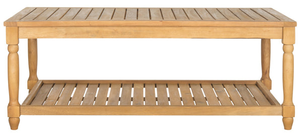Safavieh OAKLEY Coastal Cottage Coffee Table - Elegant Acacia Wood Design for Stylish Outdoor Living Spaces Natural PAT6726A