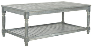 Safavieh OAKLEY Coastal Cottage Coffee Table - Elegant Acacia Wood Design for Stylish Outdoor Living Spaces Ash Grey PAT6726B
