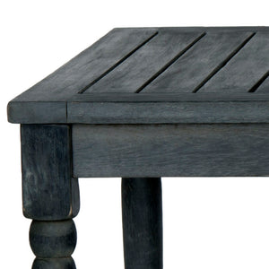 Safavieh OAKLEY Coastal Cottage Coffee Table - Elegant Acacia Wood Design for Stylish Outdoor Living Spaces Dark Slate Gray PAT6726K