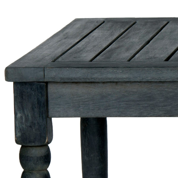 Safavieh OAKLEY Coastal Cottage Coffee Table - Elegant Acacia Wood Design for Stylish Outdoor Living Spaces Dark Slate Gray PAT6726K