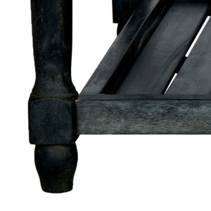 Safavieh OAKLEY Coastal Cottage Coffee Table - Elegant Acacia Wood Design for Stylish Outdoor Living Spaces Dark Slate Gray PAT6726K