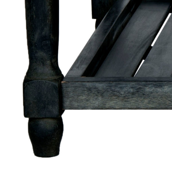 Safavieh OAKLEY Coastal Cottage Coffee Table - Elegant Acacia Wood Design for Stylish Outdoor Living Spaces Dark Slate Gray PAT6726K