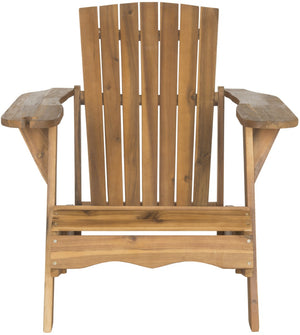 Safavieh VISTA Adirondack Chair - Eco-Friendly Comfort with Built-In Drink Holder for Outdoor Relaxation Natural PAT6727A