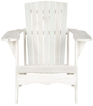 Safavieh VISTA Adirondack Chair - Eco-Friendly Comfort with Built-In Drink Holder for Outdoor Relaxation Antique White PAT6727C
