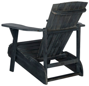 Safavieh VISTA Adirondack Chair - Eco-Friendly Comfort with Built-In Drink Holder for Outdoor Relaxation Dark Slate Gray PAT6727K