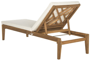 Safavieh AZUSA Sun Lounger - Stylish Outdoor Furniture for Luxurious Poolside Relaxation and Elegant Patios Natural / Beige PAT6729A