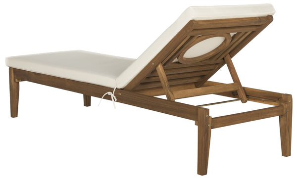 Safavieh MONTCLAIR Sun Lounger – Stylish Outdoor Furniture with Chic Modern Design for Relaxation and Comfort Natural / Beige PAT6731A