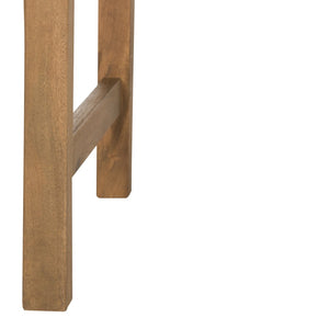 Safavieh BRENTWOOD Elegant Acacia Wood Bench with Silver Accents for Outdoor Spaces and Timeless Style Natural PAT6732A