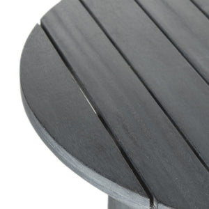 Safavieh CLOVERDALE Round Outdoor Table – Elegant Acacia Wood Design for Alfresco Dining & Entertaining Ash Grey PAT6733B