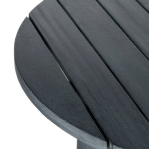 Safavieh CLOVERDALE Round Outdoor Table – Elegant Acacia Wood Design for Alfresco Dining & Entertaining Dark Slate Gray / Beige PAT6733K