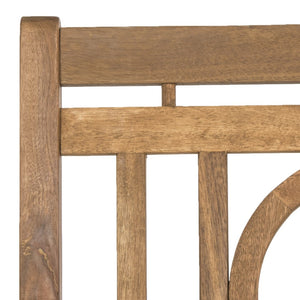 Safavieh MONTCLAIR Elegant Three-Seat Outdoor Bench with Plush Cushion and Timeless Geometric Design Natural / Beige PAT6736A
