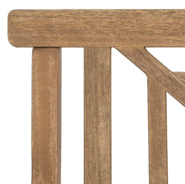 Safavieh DEL MAR 3-Seat Bench - Modern Outdoor Furniture with Plush Cushion for Relaxed Patio Elegance Natural / Beige PAT6737A