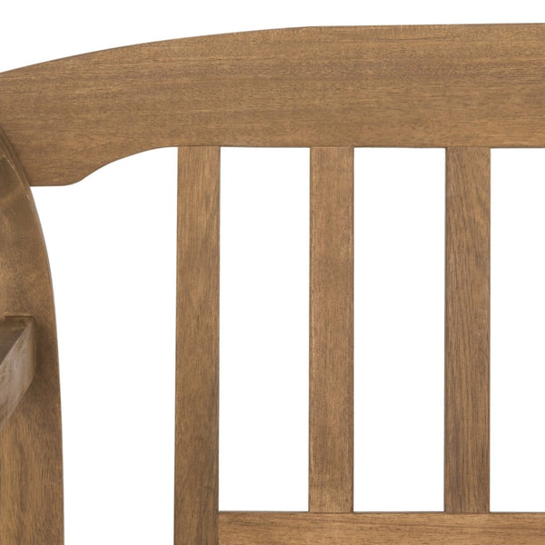 Safavieh PORTERVILLE Two-Seat Outdoor Bench - Stylish Acacia Wood Design for Patios and Gardens Natural PAT6742A