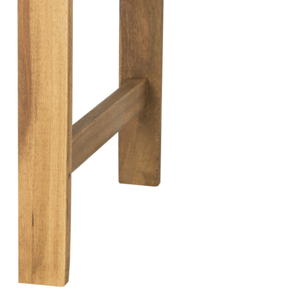 Safavieh PORTERVILLE Two-Seat Outdoor Bench - Stylish Acacia Wood Design for Patios and Gardens Natural PAT6742A