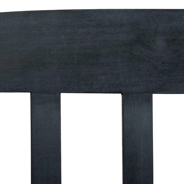 Safavieh PORTERVILLE Two-Seat Outdoor Bench - Stylish Acacia Wood Design for Patios and Gardens Dark Slate Gray PAT6742K