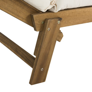 Safavieh TANDRA Elegant Outdoor Daybed with Plush Cushions – Perfect for Relaxation and Stylish Entertaining Natural / Beige PAT6745B