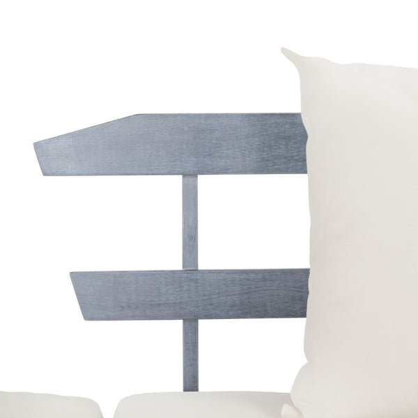 Safavieh TANDRA Elegant Outdoor Daybed with Plush Cushions – Perfect for Relaxation and Stylish Entertaining Ash Grey / Beige PAT6745C
