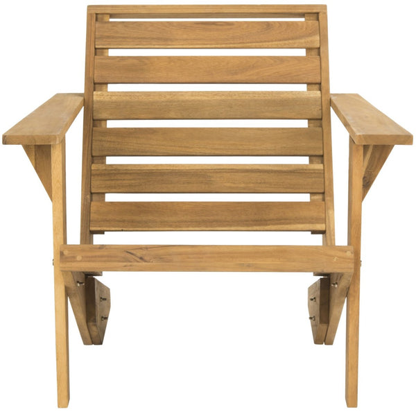 Safavieh LANTY Adirondack Chair - Contemporary Comfort with Sustainable Acacia Wood for Outdoor Relaxation Natural PAT6746A