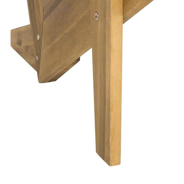 Safavieh LANTY Adirondack Chair - Contemporary Comfort with Sustainable Acacia Wood for Outdoor Relaxation Natural PAT6746A