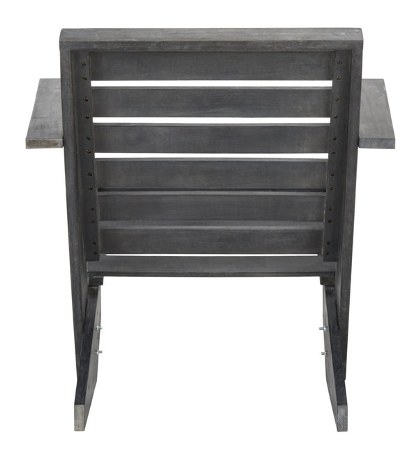 Safavieh LANTY Adirondack Chair - Contemporary Comfort with Sustainable Acacia Wood for Outdoor Relaxation Dark Slate Gray PAT6746B