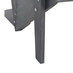 Safavieh LANTY Adirondack Chair - Contemporary Comfort with Sustainable Acacia Wood for Outdoor Relaxation Dark Slate Gray PAT6746B