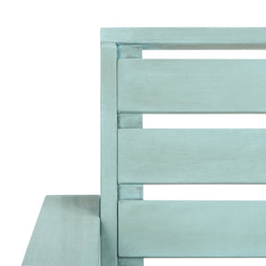 Safavieh LANTY Adirondack Chair - Contemporary Comfort with Sustainable Acacia Wood for Outdoor Relaxation Oriental Blue PAT6746C