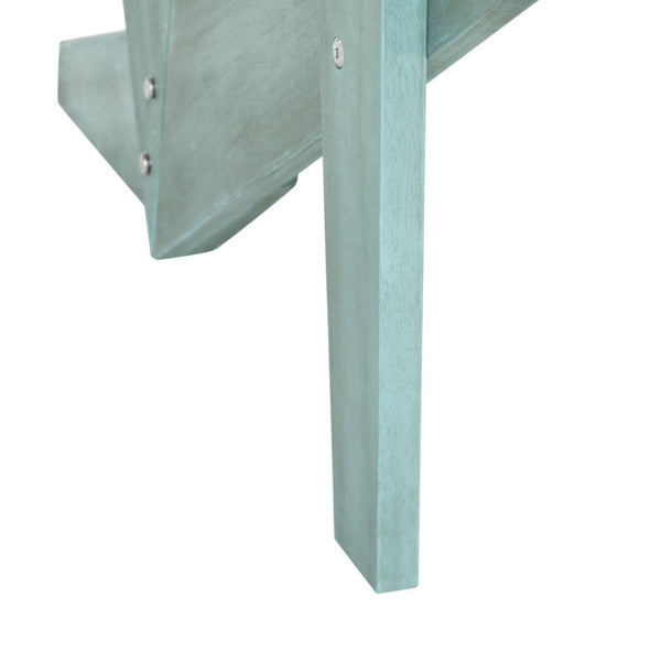 Safavieh LANTY Adirondack Chair - Contemporary Comfort with Sustainable Acacia Wood for Outdoor Relaxation Oriental Blue PAT6746C