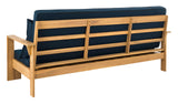 Safavieh Hammett Double Sun Lounger With Pullout Table Natural/Navy PAT6748B