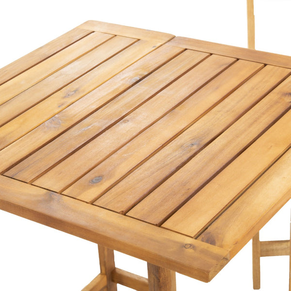 Safavieh GALLO Outdoor Bistro Set - Elegant Two-Piece Patio Furniture for Charming Balcony Dining Spaces Natural PAT6751A