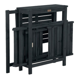 Safavieh GALLO Outdoor Bistro Set - Elegant Two-Piece Patio Furniture for Charming Balcony Dining Spaces Dark Slate Gray PAT6751B