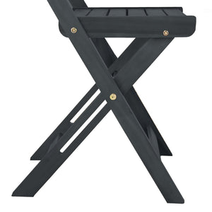 Safavieh GALLO Outdoor Bistro Set - Elegant Two-Piece Patio Furniture for Charming Balcony Dining Spaces Dark Slate Gray PAT6751B