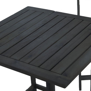 Safavieh GALLO Outdoor Bistro Set - Elegant Two-Piece Patio Furniture for Charming Balcony Dining Spaces Dark Slate Gray PAT6751B