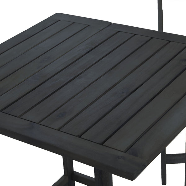 Safavieh GALLO Outdoor Bistro Set - Elegant Two-Piece Patio Furniture for Charming Balcony Dining Spaces Dark Slate Gray PAT6751B