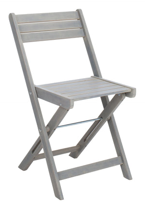 Safavieh GALLO Outdoor Bistro Set - Elegant Two-Piece Patio Furniture for Charming Balcony Dining Spaces Ash Grey PAT6751C