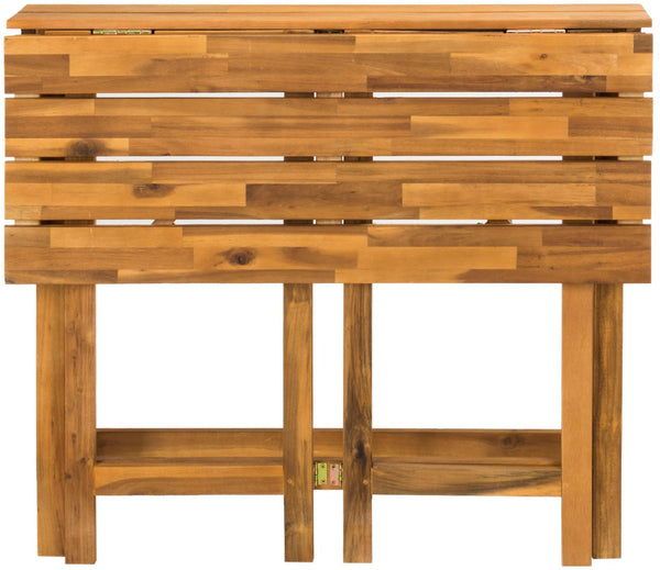 Safavieh WILTON Corner Lounge Set for Balconies – Cozy Wooden Outdoor Furniture for Small Spaces & Style Natural / Navy PAT6754A