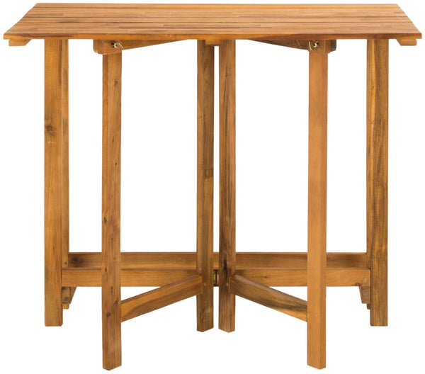 Safavieh WILTON Corner Lounge Set for Balconies – Cozy Wooden Outdoor Furniture for Small Spaces & Style Natural / Navy PAT6754A