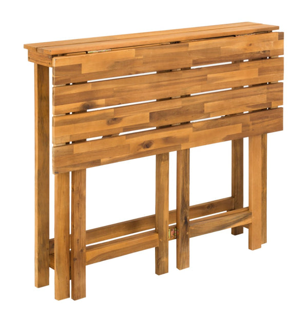 Safavieh WILTON Corner Lounge Set for Balconies – Cozy Wooden Outdoor Furniture for Small Spaces & Style Teak Brown / Beige PAT6754B