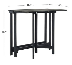 Safavieh WILTON Corner Lounge Set for Balconies – Cozy Wooden Outdoor Furniture for Small Spaces & Style Dark Slate Gray / Beige PAT6754C