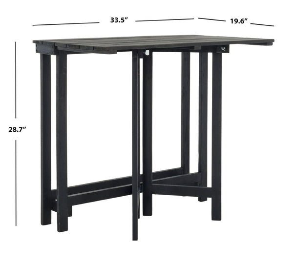 Safavieh WILTON Corner Lounge Set for Balconies – Cozy Wooden Outdoor Furniture for Small Spaces & Style Dark Slate Gray / Beige PAT6754C