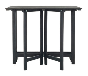 Safavieh WILTON Corner Lounge Set for Balconies – Cozy Wooden Outdoor Furniture for Small Spaces & Style Dark Slate Gray / Beige PAT6754C