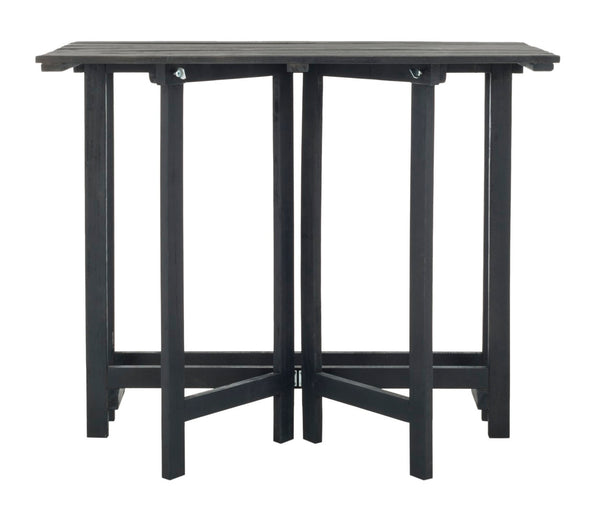 Safavieh WILTON Corner Lounge Set for Balconies – Cozy Wooden Outdoor Furniture for Small Spaces & Style Dark Slate Gray / Beige PAT6754C