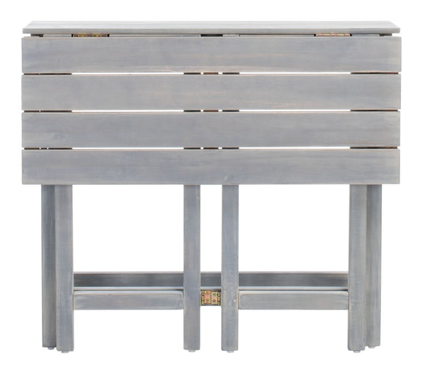 Safavieh WILTON Corner Lounge Set for Balconies – Cozy Wooden Outdoor Furniture for Small Spaces & Style Ash Grey / White PAT6754D