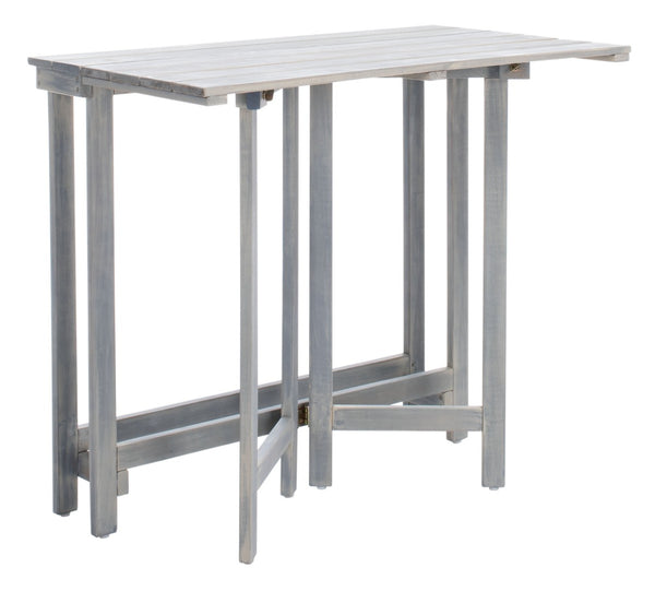 Safavieh WILTON Corner Lounge Set for Balconies – Cozy Wooden Outdoor Furniture for Small Spaces & Style Ash Grey / White PAT6754D