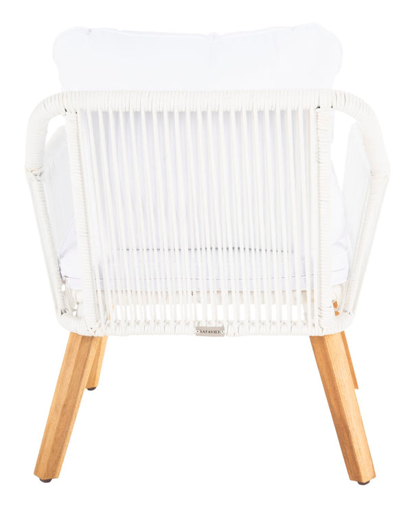 Safavieh Aldric 4Piece Outdoor Set Natural/White PAT6757A