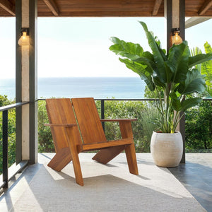 Safavieh MAYA Adirondack Chair - Solid Teak Wood for Timeless Comfort & Elegant Outdoor Living Decor PAT6800A
