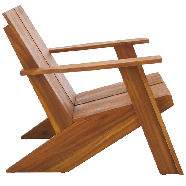 Safavieh Maya Adirondack Chair In Premium Teak – Stylish Outdoor Seating For Ultimate Relaxation & Comfort Teak Wood Pat6800a