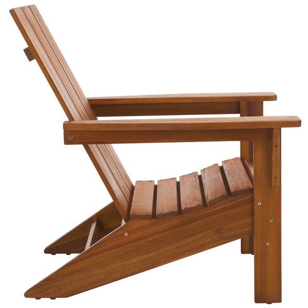 Safavieh Alton Teak Adirondack Chair - Stylish Outdoor Seating For Relaxation And Comfort In Any Space Teak Wood Pat6801a